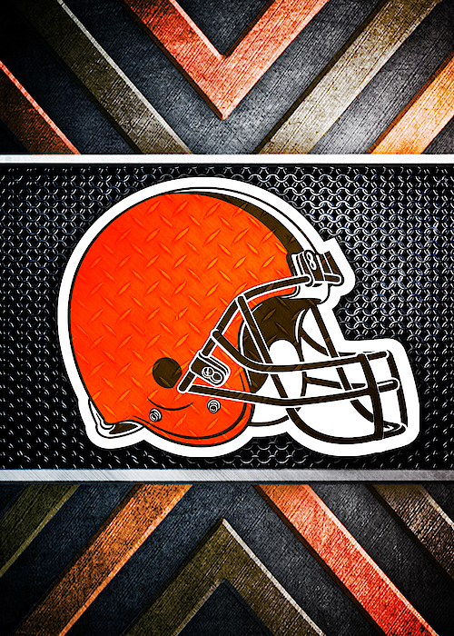 Cleveland Browns Logo Art Greeting Card by William Ng