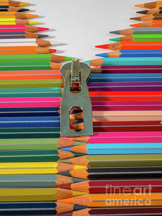 Sharpened pencil crayons 1 Photograph by Ofer Zilberstein - Fine