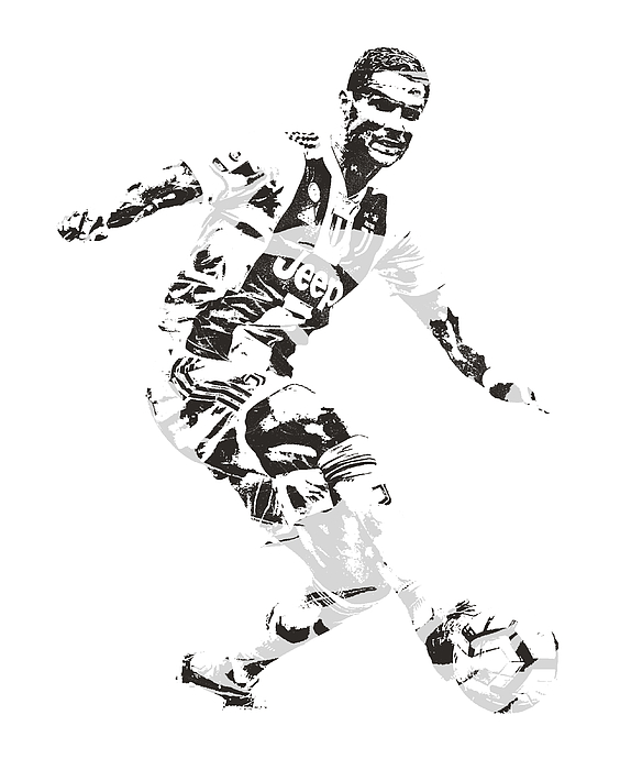 Cristiano Ronaldo Juventus Pixel Art 1 Duvet Cover for Sale by Joe Hamilton