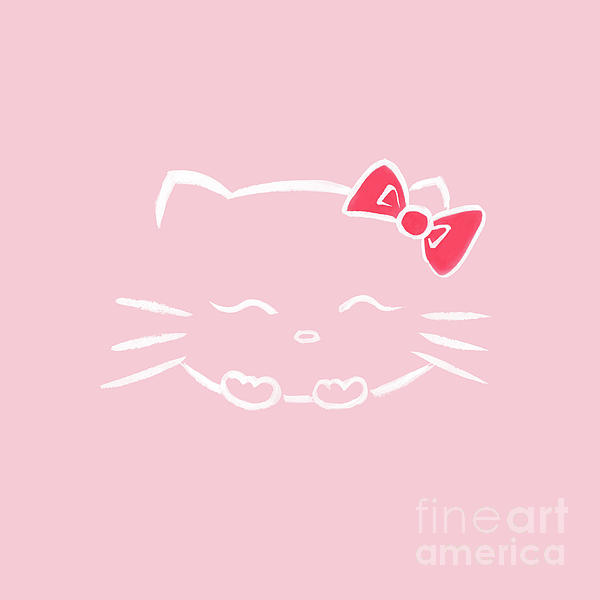 Cute smiling Hello kitty Japanese kawaii cartoon cat illustratio #1 Yoga Mat