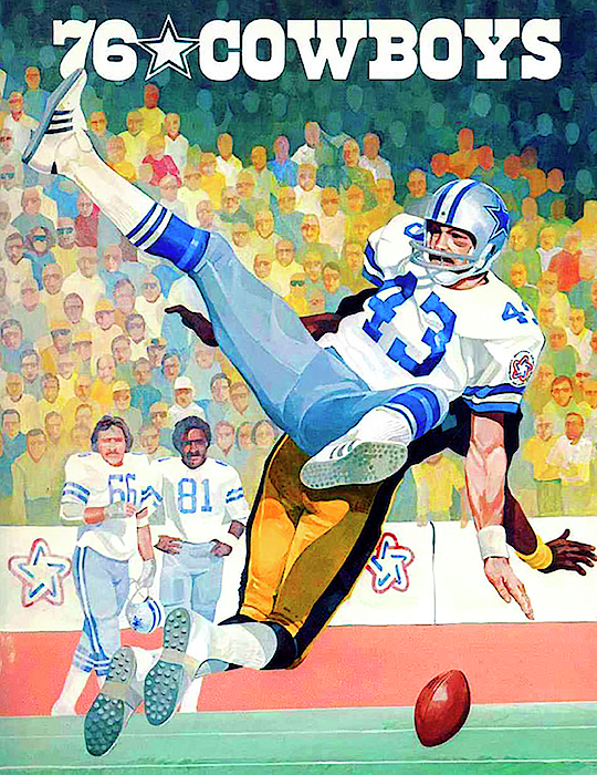 Dallas Cowboys 1978 Football Program Painting by Big 88 Artworks