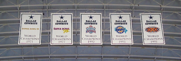 Dallas Cowboys Super Bowl World Champions Banners Lot of 5 