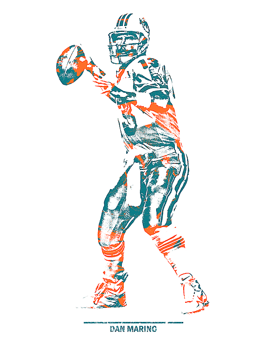 Miami Dolphins Dan Marino T-Shirt by Joe Hamilton - Fine Art America