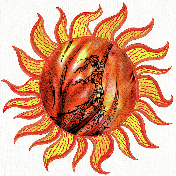 Irina Sztukowski - Dance Of The Sun Watercolor III