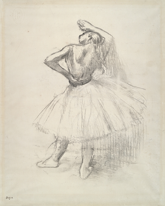 Danseuse Debout, Le Bras Droit Lev Yoga Mat by Edgar Degas - Fine