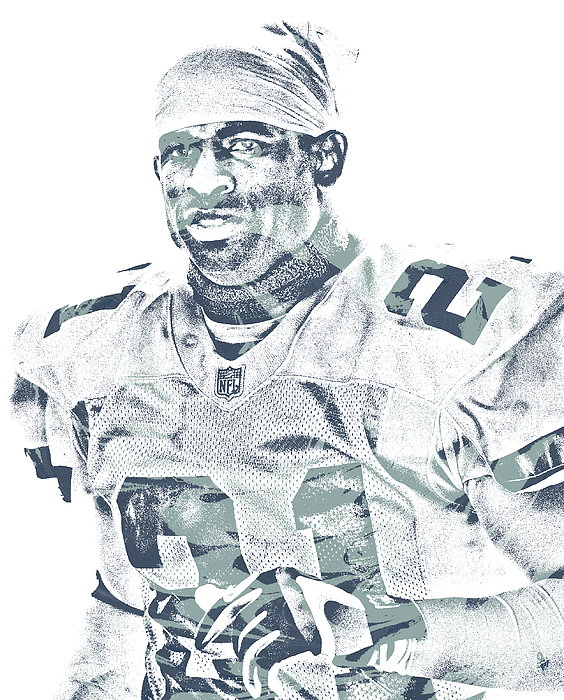 Deion Sanders San Francisco 49ers Pixel Art 1 Art Print