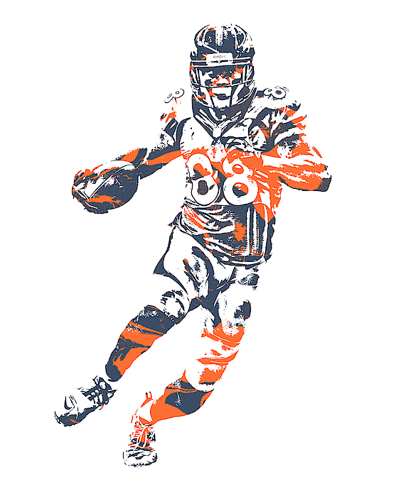 Denver Broncos Team Vintage Art Women's T-Shirt by Joe Hamilton - Pixels