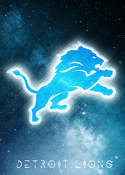 Detroit Lions Galaxy Logo Art Duvet Cover by William Ng - Pixels