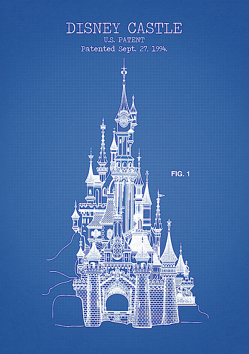 DISNEY CASTLE blue Fleece Blanket