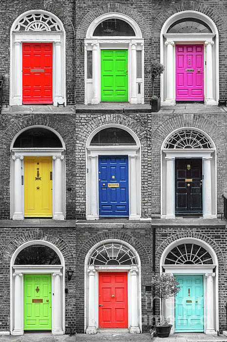 Delphimages Dublin Photography - Doors of Dublin - Vertical collage