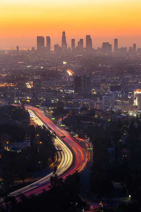 Recall coin sunrise Downtown Los Angeles Skyline Jigsaw Puzzle by F11photo | Fine Art America