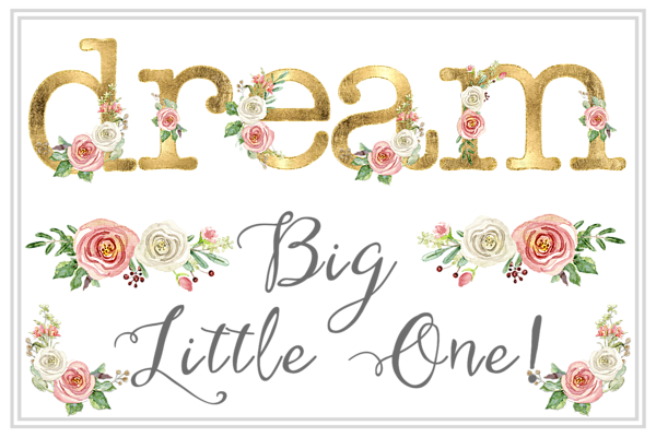 Dream Big Little One Blush Pink And White Floral Watercolor Greeting Card For Sale By Audrey Jeanne Roberts