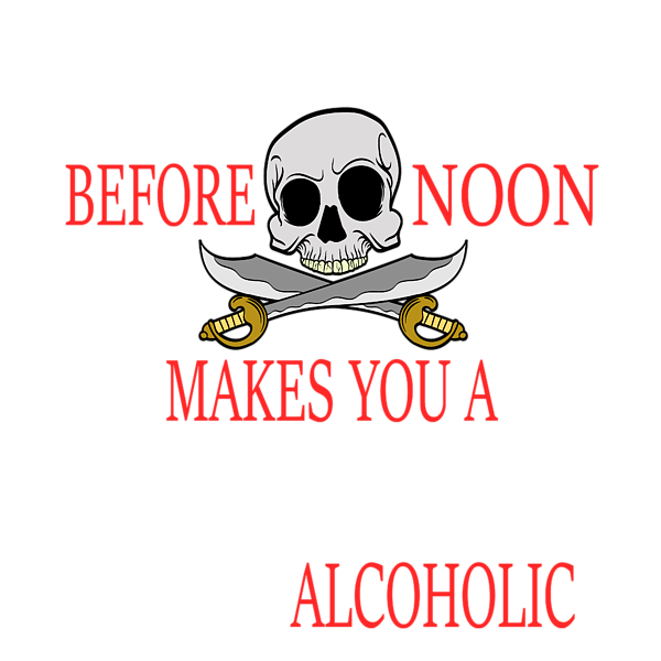 12x18 Drinking Rum Before Noon Makes You A Pirate Not an Alcoholic Print Keg Barrel Picture Large Fun Drinking Humor 
