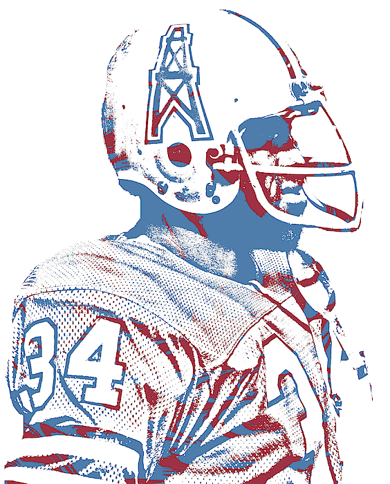 Houston Oilers Vintage Nfl Art Kids T-Shirt by Joe Hamilton - Pixels