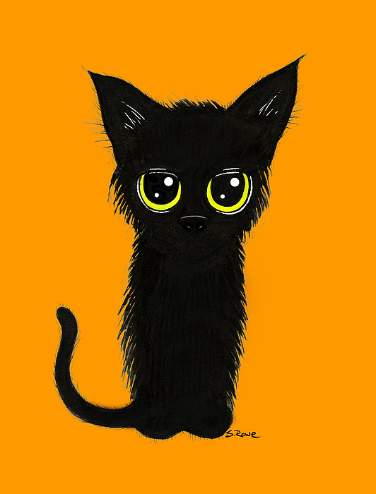 Enthralling Black Kitty Drawing