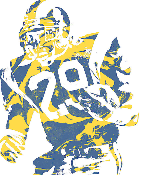 Eric Dickerson Los Angeles Rams Art Youth T-Shirt by Joe Hamilton - Pixels