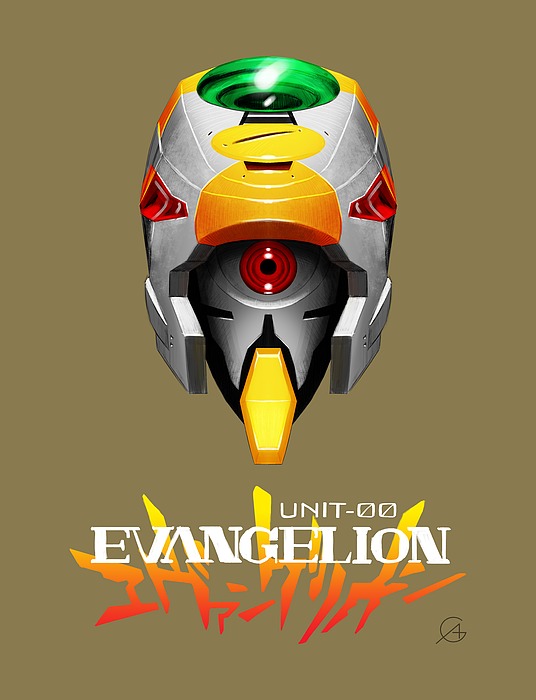 Eva00 Head Logo Digital Art