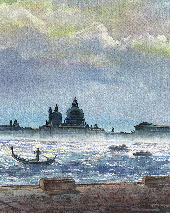Irina Sztukowski - Evening Silhouette Of Santa Maria Della Salute Venice Italy