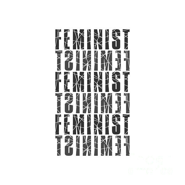 Feminist In Grunge Digital Art