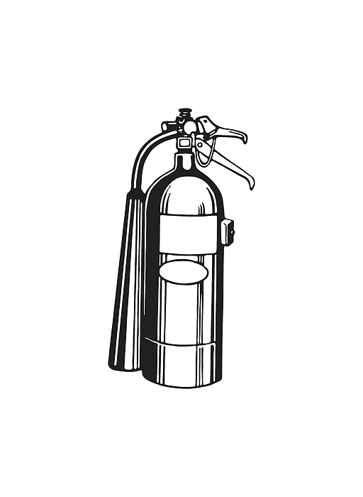 Drawing Fire Safety Dry Powder Fire Extinguisher Illustration PNG Images |  AI Free Download - Pikbest