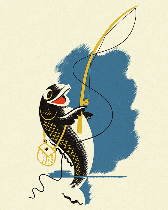 https://images.fineartamerica.com/images/artworkimages/medium/2/fish-holding-a-fishing-pole-csa-images.jpg