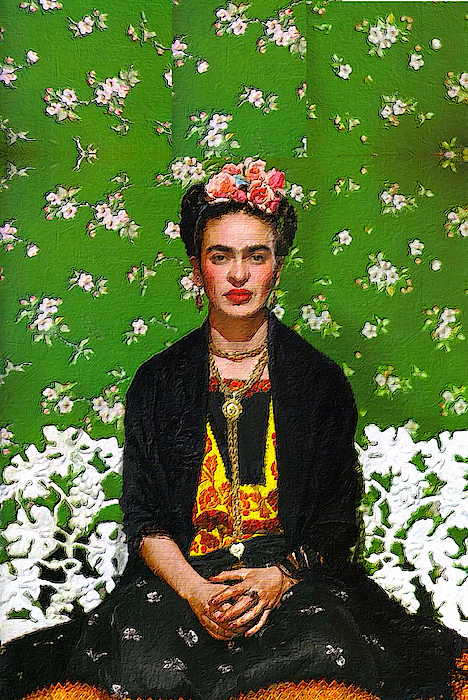 Frida Kahlo Green Tote Bag by Tony Rubino Pixels