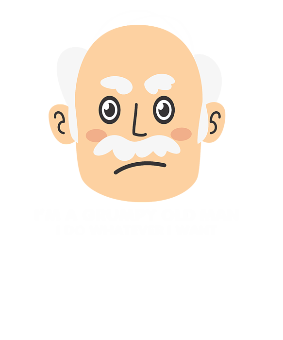 grumpy old man face