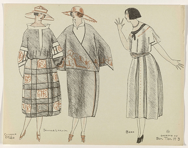 Gazette du Bon Ton, 1920 - No. 3, Sketch Pl. 20 Jeanne Lanvin Beer, Mario  Simon, 1920 Bath Towel by Gazette du Bon Ton - Fine Art America