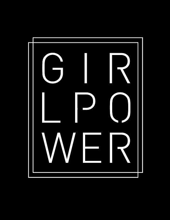 Girl Power - Classy, Minimal Typography 2 Mixed Media