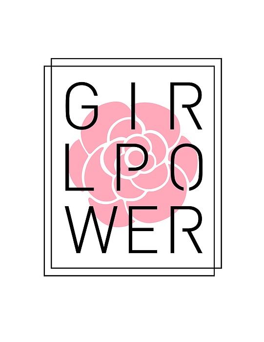 Girl Power - Classy, Minimal Typography 3 Mixed Media
