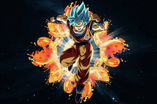 Goku Blue Greeting Card for Sale by Jason Stonebanks