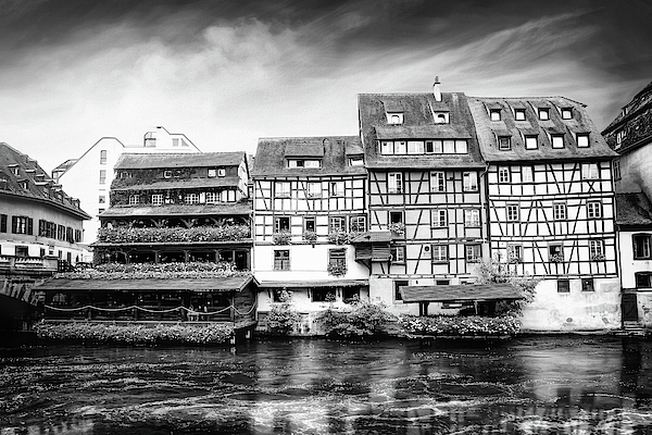 Carol Japp - Half Timbered Houses Petite France Strasbourg Black and White