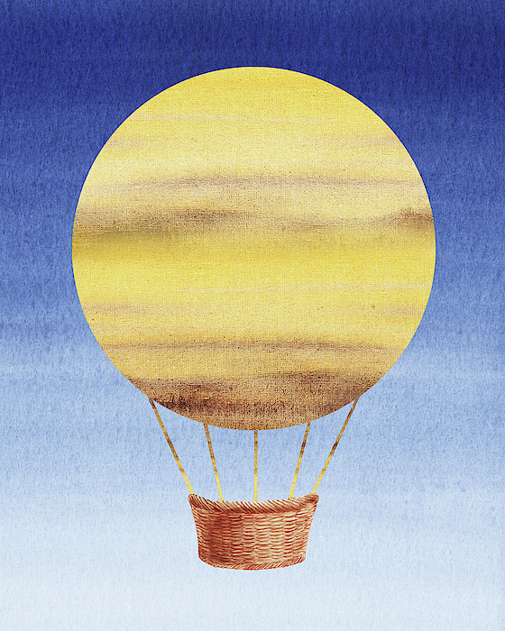 Irina Sztukowski - Happy Hot Air Balloon Watercolor XIV