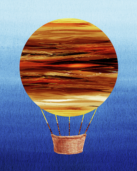Irina Sztukowski - Happy Hot Air Balloon Watercolor XV