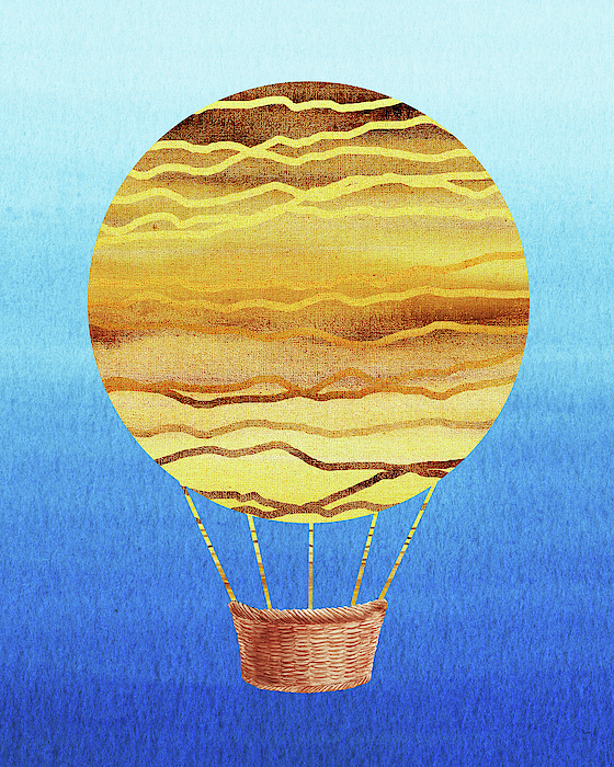 Irina Sztukowski - Happy Hot Air Balloon Watercolor XVIII