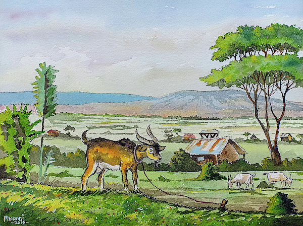 He-goat And Homes Painting