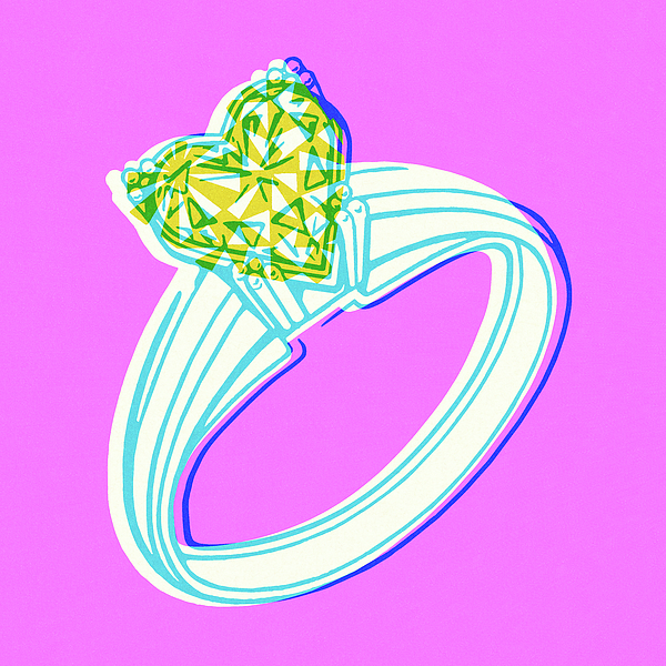 Diamond ring' Sticker
