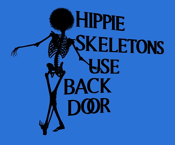 Hippie Skeletons Use Back Door Png Digital Art