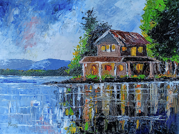 Home By The Lake Painting