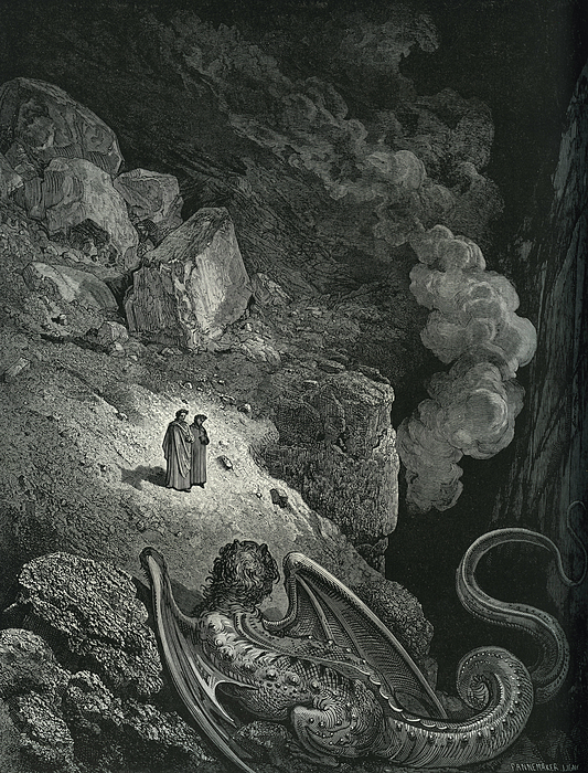 Illustration By Dore Scene From The Divine Comedy By Dante Carry-all ...