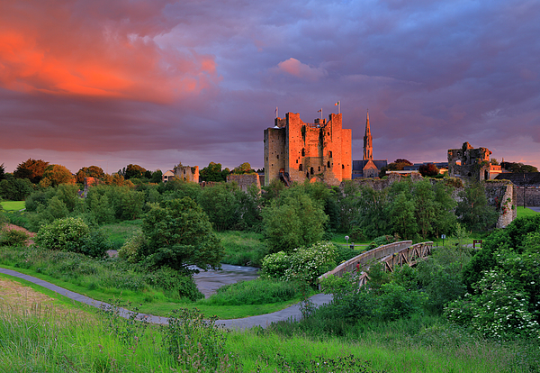 Ireland, Meath, 12th Century Trim Castle In Late Afternoon Light, One ...