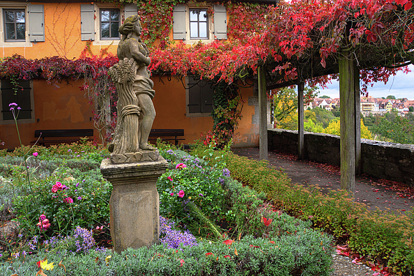 Italian Style Rothenburg Castle Garden 2 Photograph
