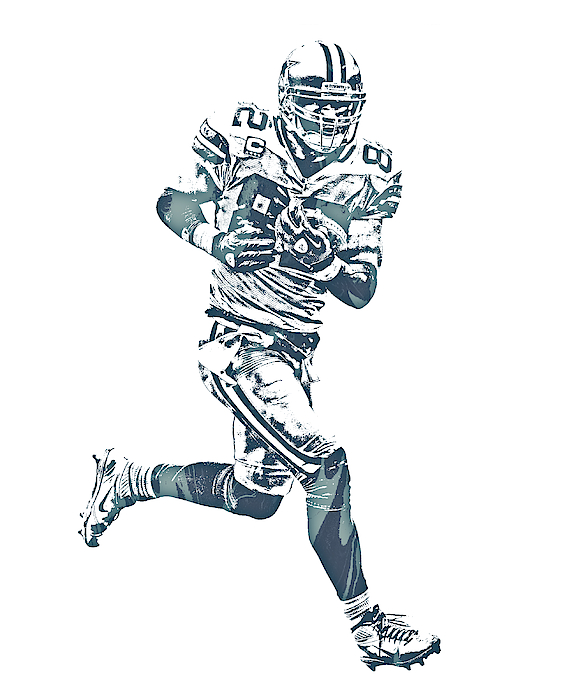 Demarcus Ware Dallas Cowboys Watercolor Strokes Pixel Art 157 Canvas Print  / Canvas Art by Joe Hamilton - Pixels