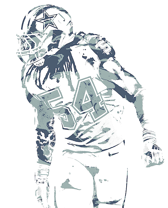 Demarcus Ware Dallas Cowboys Pixel Art 1001 Wood Print by Joe