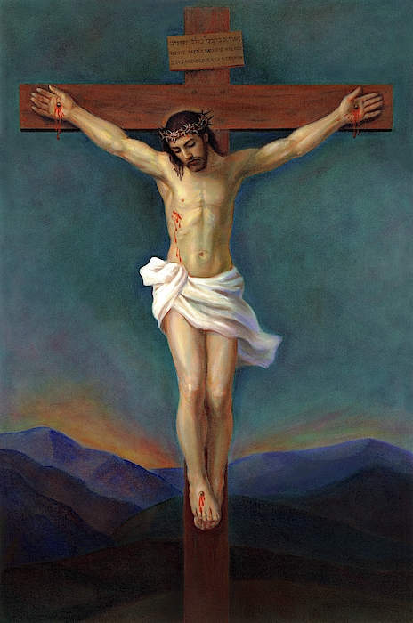 Jesus Christ On The Cross Crucifixion Greeting Card For Sale By