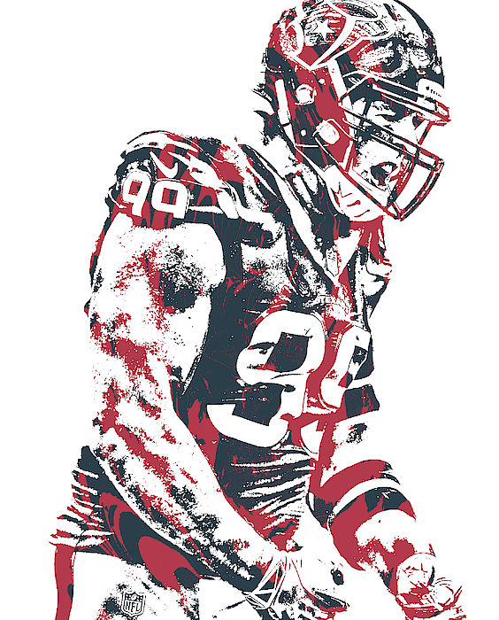 Jj Watt Wisconsin Badgers Art Painting by Joe Hamilton - Pixels