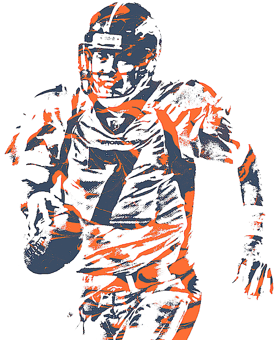 John Elway Denver Broncos Abstract Art 1001 Fleece Blanket by Joe Hamilton  - Pixels