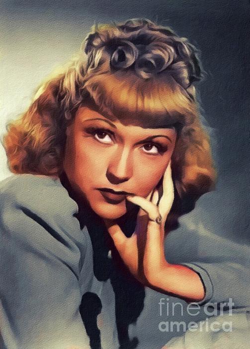 Joyce Compton, Vintage Actress Greeting Card by Esoterica Art Agency