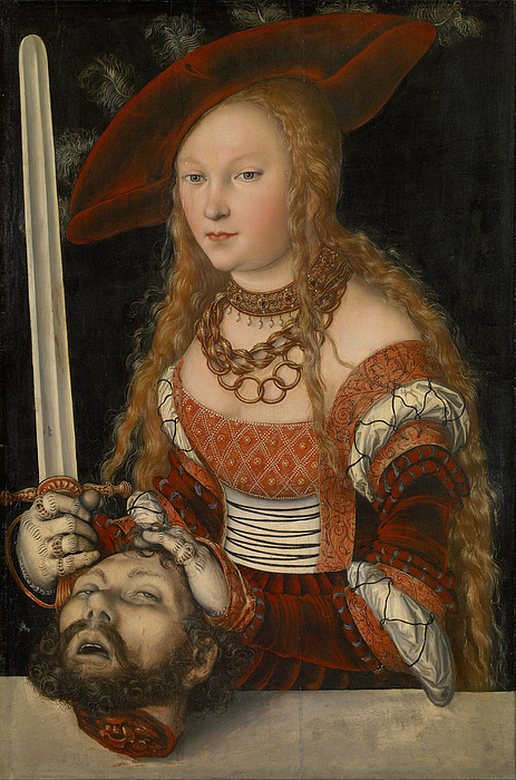 Lucas hot Cranach - Judith with the Head of Holofernes (Framed canvas)