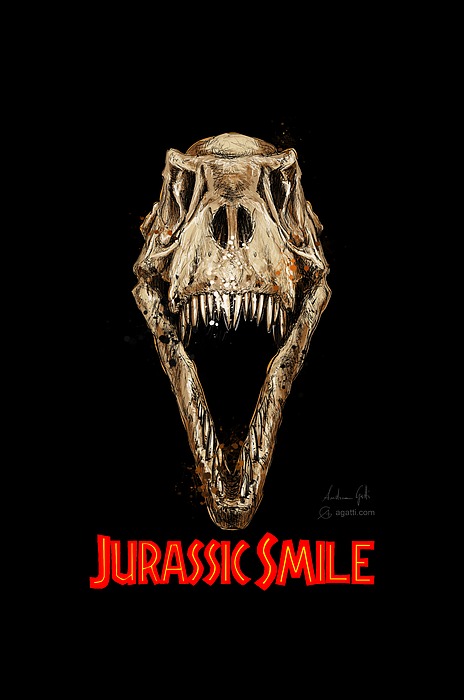 Jurassic Smile Red Digital Art
